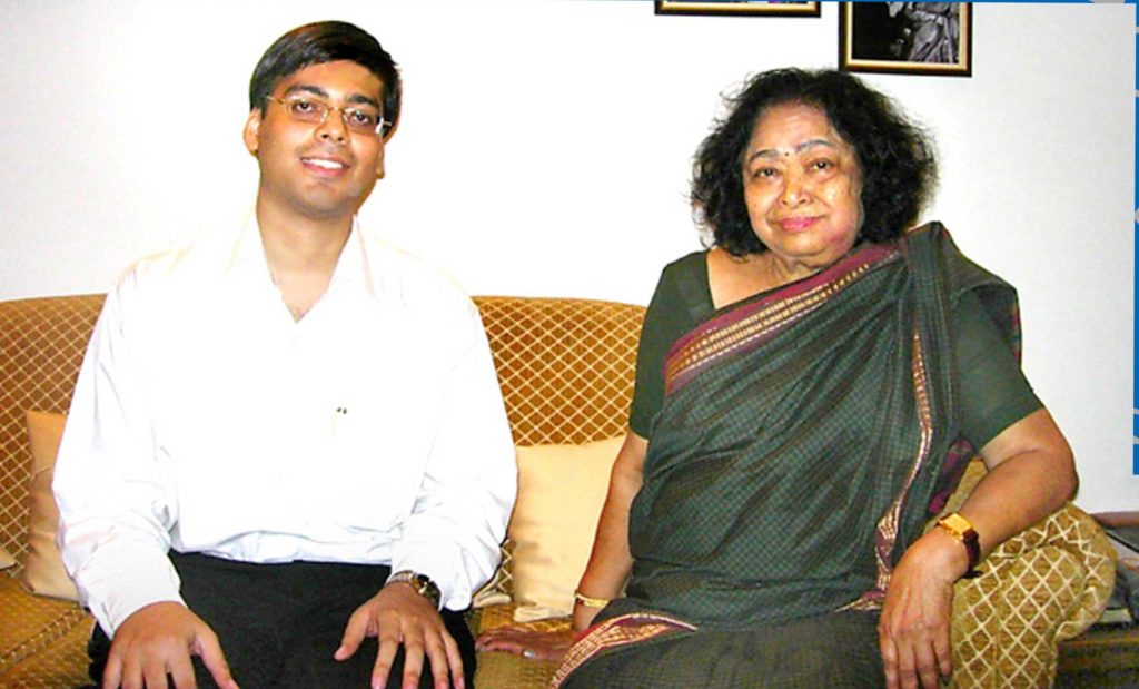 Gaurav Tekriwal with Shakuntala Devi